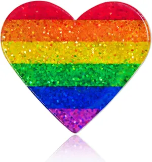 LGBTQ  Pride Pins - Rainbow Heart Flag Lapel Brooch Pin Badge Progress Pride Bisexual Transgender Nonbinary Lesbian Pansexual LGBTQ Accessories for Jackets Backpacks Hats