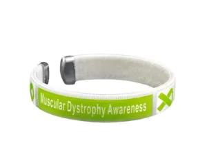 Lime Green Ribbon Muscular Dystrophy Awareness Bangle Bracelets