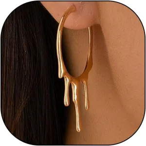 Liquid Drip Hoop Statement Earrings for Women 14K Gold Fashion Irregular Waterdrop Dangle Earrings Minimalist Exaggerated Round Metal Earrings Jewelry