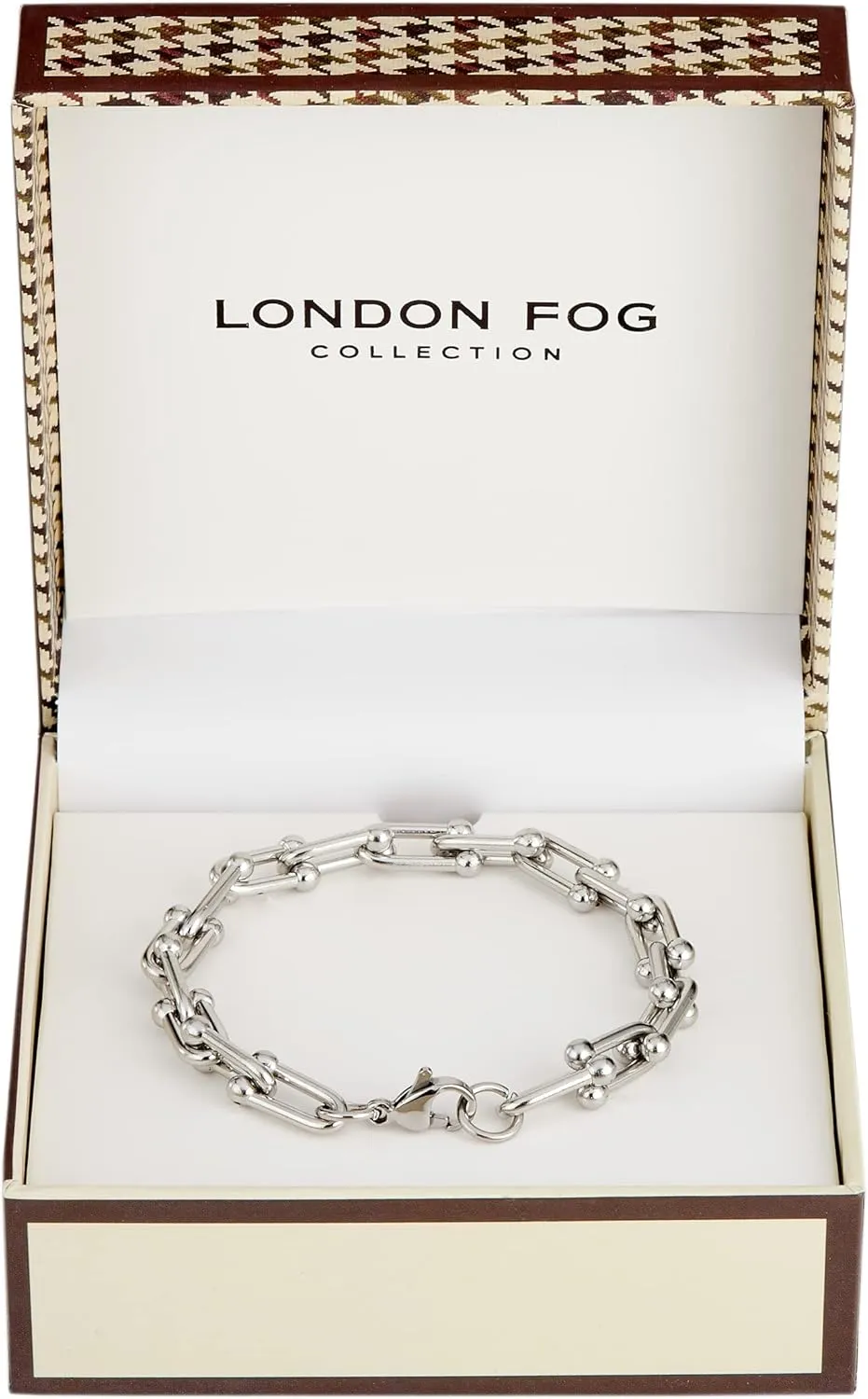 LONDON FOG Horse Bit Silver Plated 7.5 Inch Unisex Bracelet For Him and Her