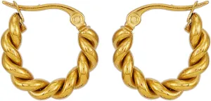 Lucky Brand Real Gold Plated Hoop Earrings