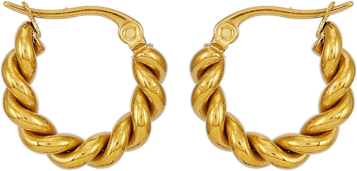 Lucky Brand Real Gold Plated Hoop Earrings