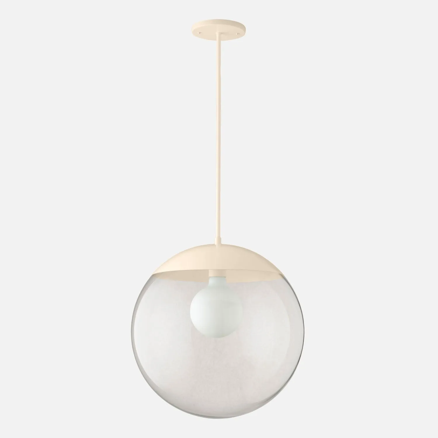 Luna Rod Pendant with 16" Clear Shade - Vaulted