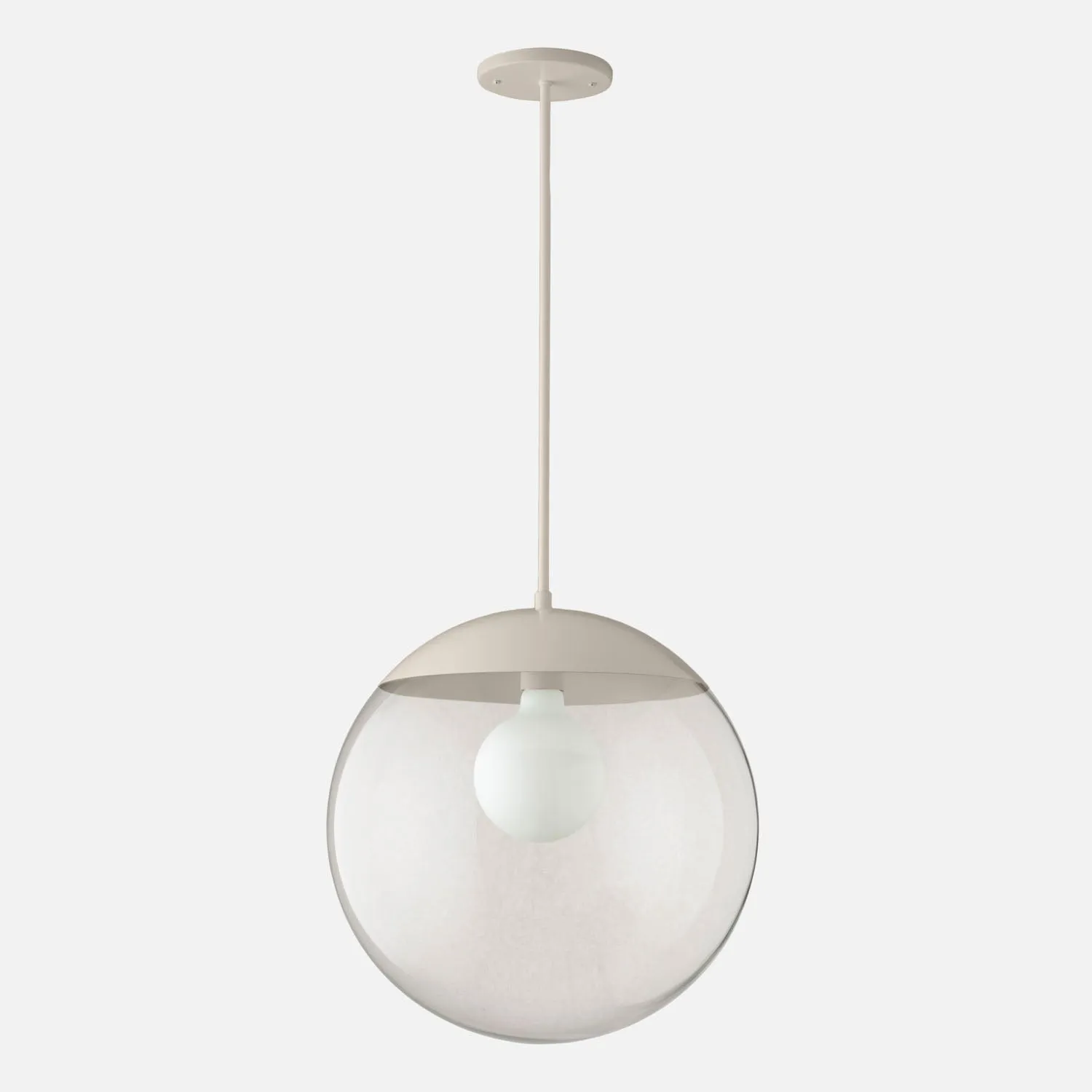 Luna Rod Pendant with 16" Clear Shade - Vaulted