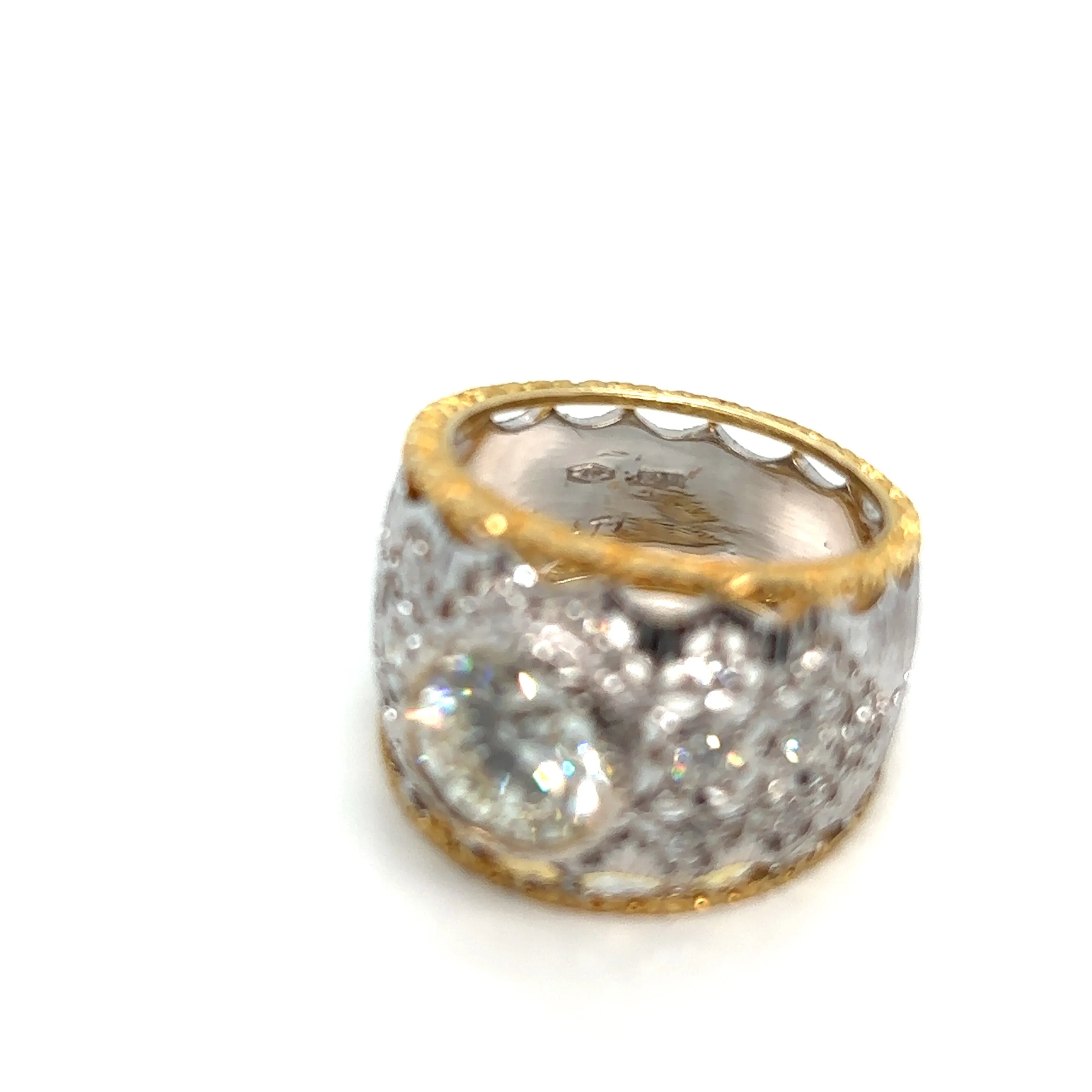 Mario Buccellati Diamond Gold Band Ring