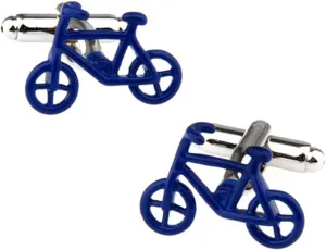 Men Cufflinks Bicycle Blue Cufflinks Classic Wedding Business Gift for Men