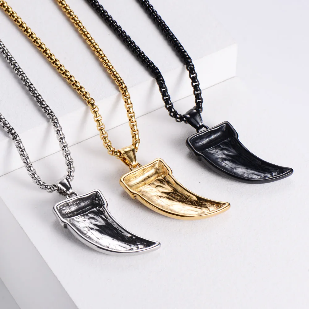 Men Minimalist Metal Retro Vintage Geometric Stainless Steel Electroplating Pendants