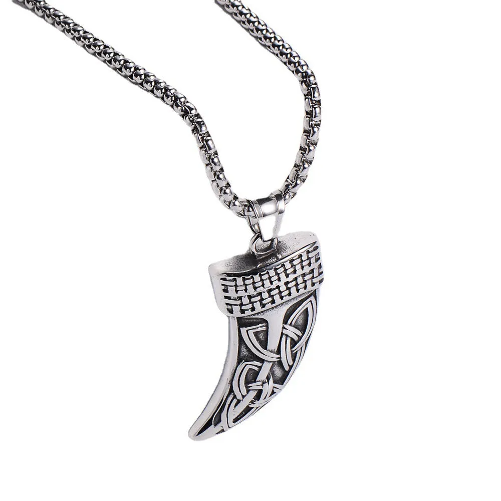 Men Minimalist Metal Retro Vintage Geometric Stainless Steel Electroplating Pendants