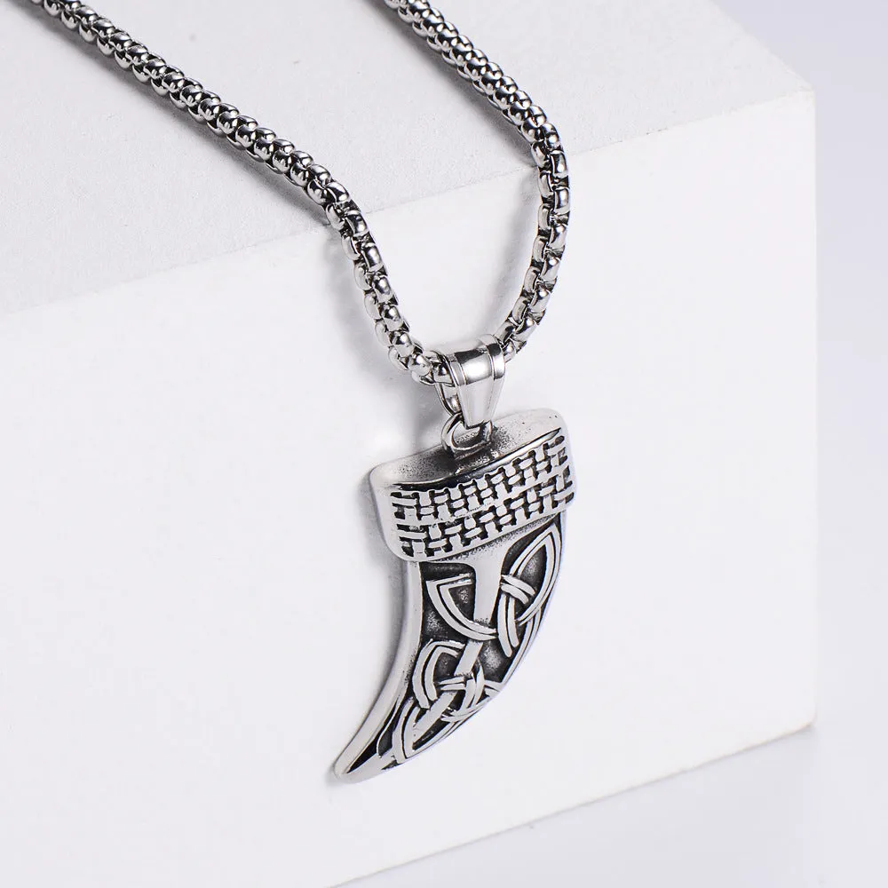 Men Minimalist Metal Retro Vintage Geometric Stainless Steel Electroplating Pendants