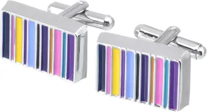 Men's Colored Stripes Cufflinks with Gift Box