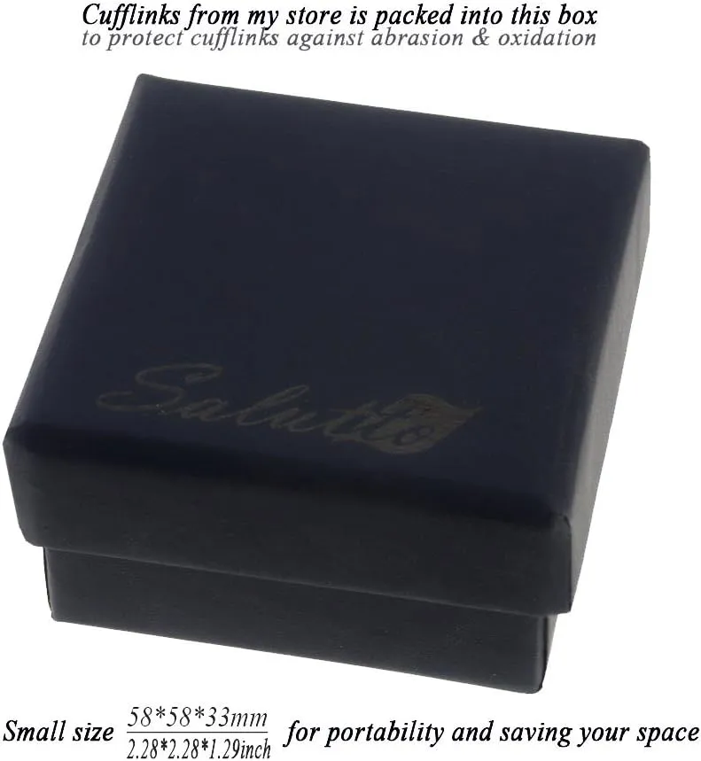 Men's Colored Stripes Cufflinks with Gift Box