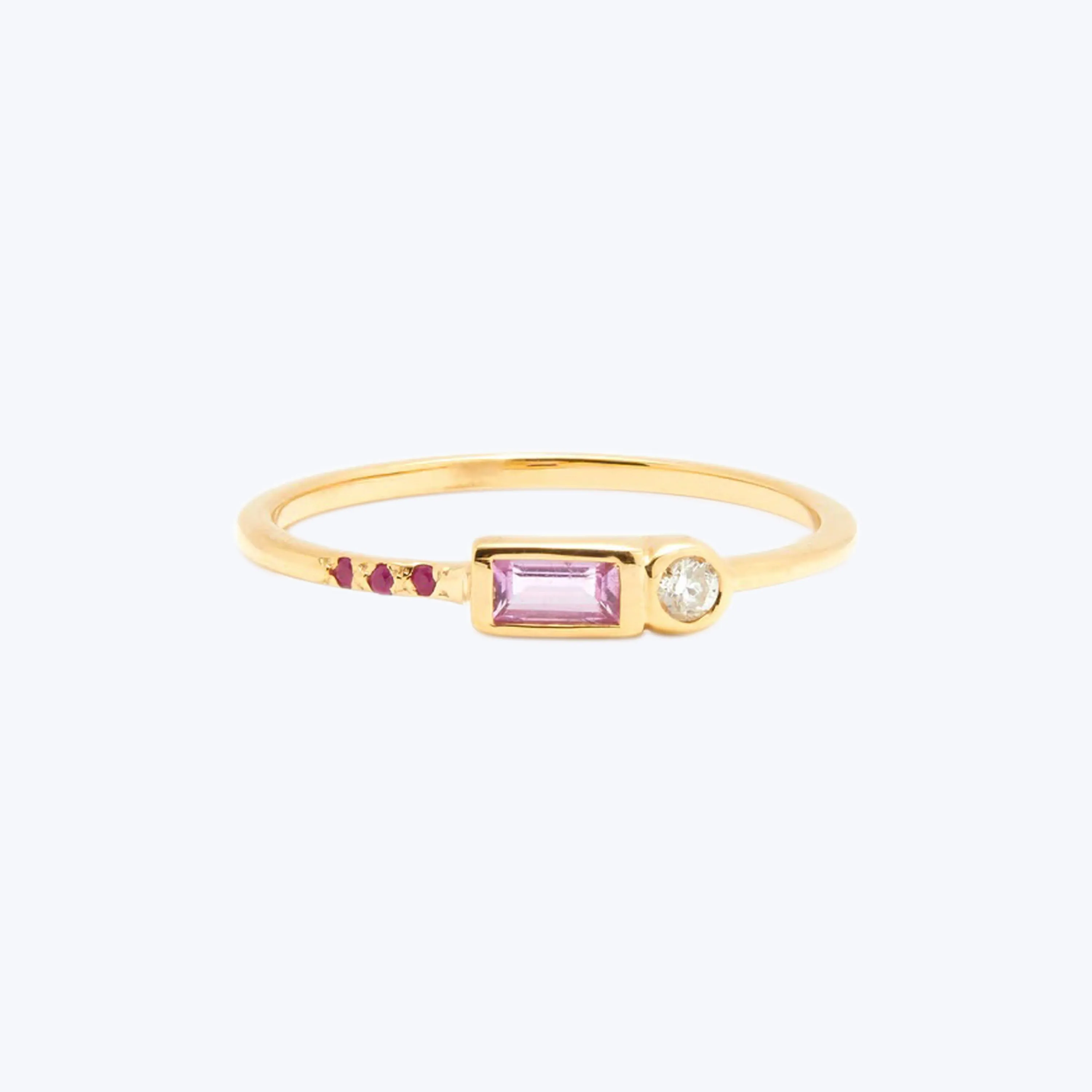 Mercado Stack Ring In Pink Sapphire