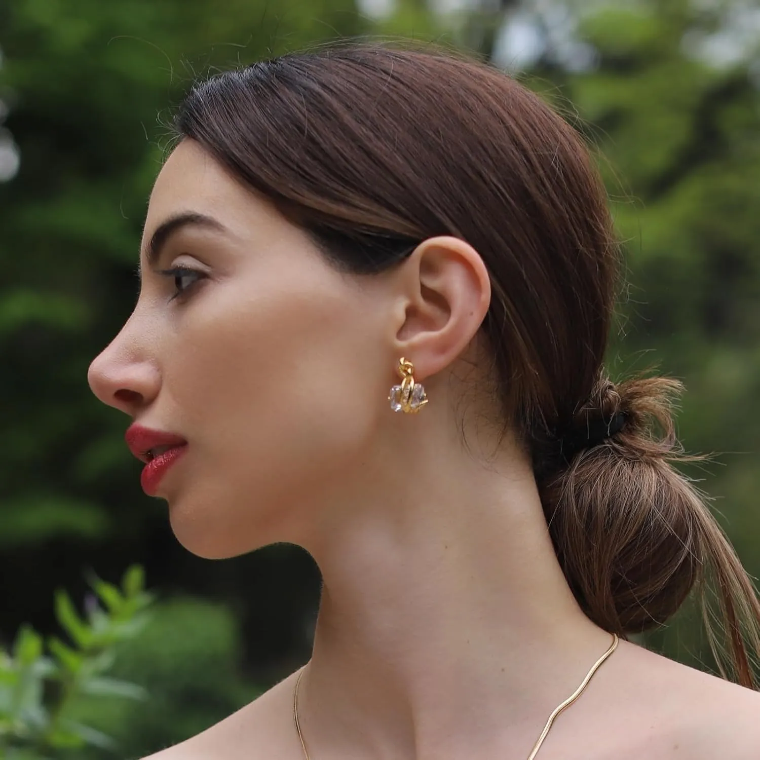 Milan Chiva 14K Gold Square Dangle Hoop Earrings for Women, Plated Small Huggie Hoops Rectangle Hypoallergenic Dainty Dangling Earrings for Women Fashion Jewelry