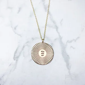 Mimosa Necklace - You Are My Sunshine Large Pendant