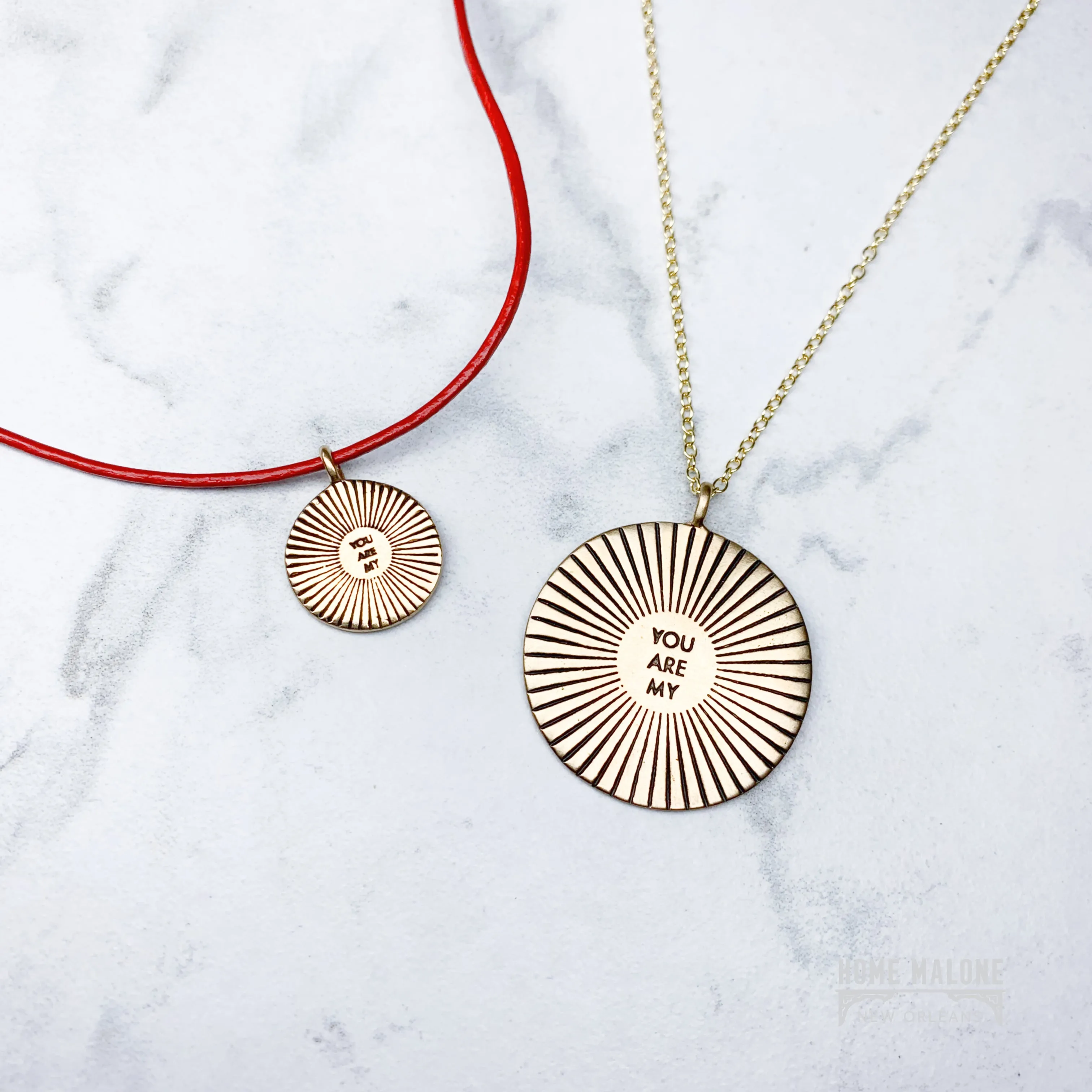 Mimosa Necklace - You Are My Sunshine Large Pendant