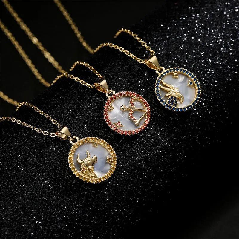 Minimalist Irregular Geometric Copper Inlay Pendants