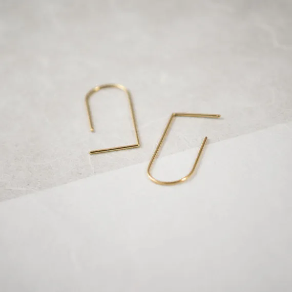 Minimalist line pendants N°5 in silver or gold