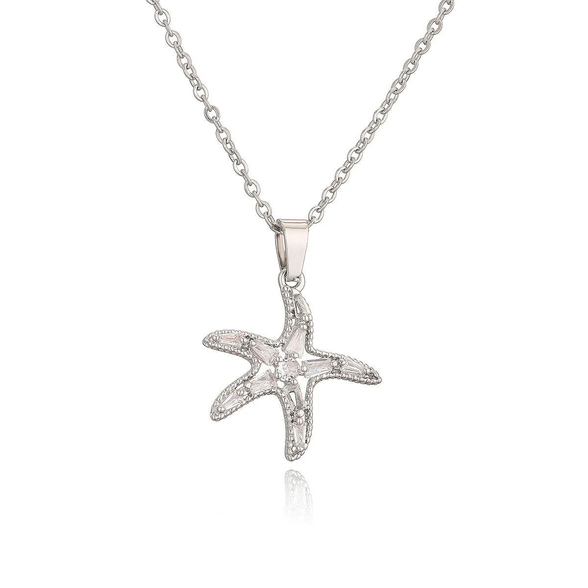 Minimalist Starfish Geometric Copper Pendants
