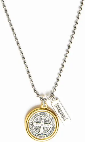 My Saint My Hero Benedictine Blessing Necklace  A Petite, Handcrafted Symbol of Protection, Faith & Divine Strength