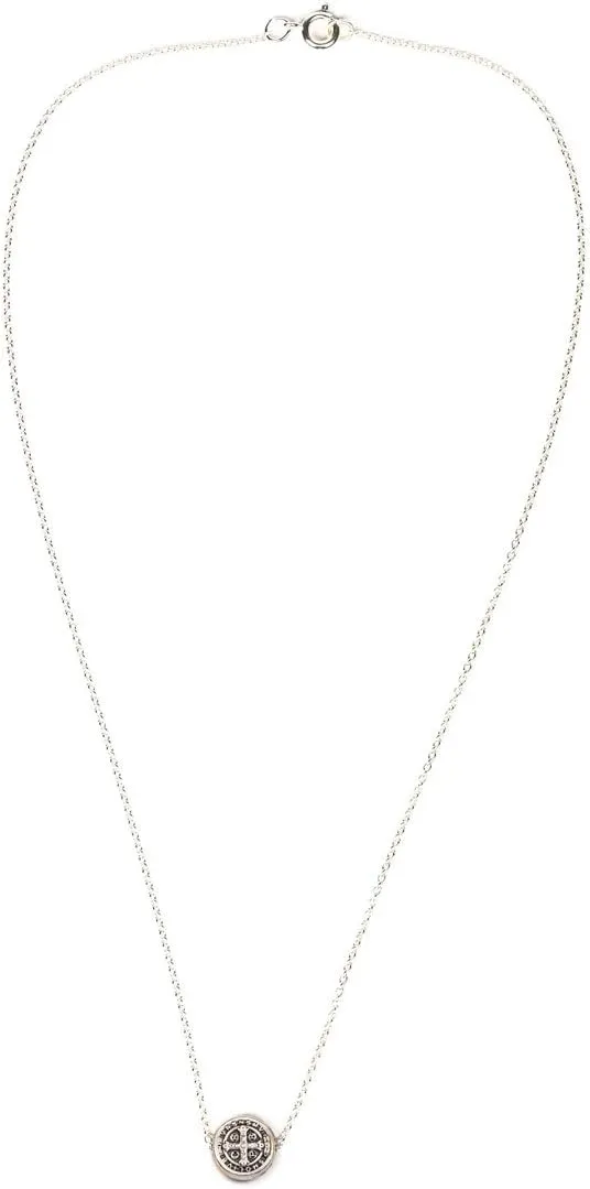 My Saint My Hero Benedictine Blessing Necklace  A Petite, Handcrafted Symbol of Protection, Faith & Divine Strength