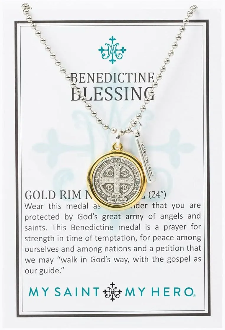My Saint My Hero Benedictine Blessing Necklace  A Petite, Handcrafted Symbol of Protection, Faith & Divine Strength