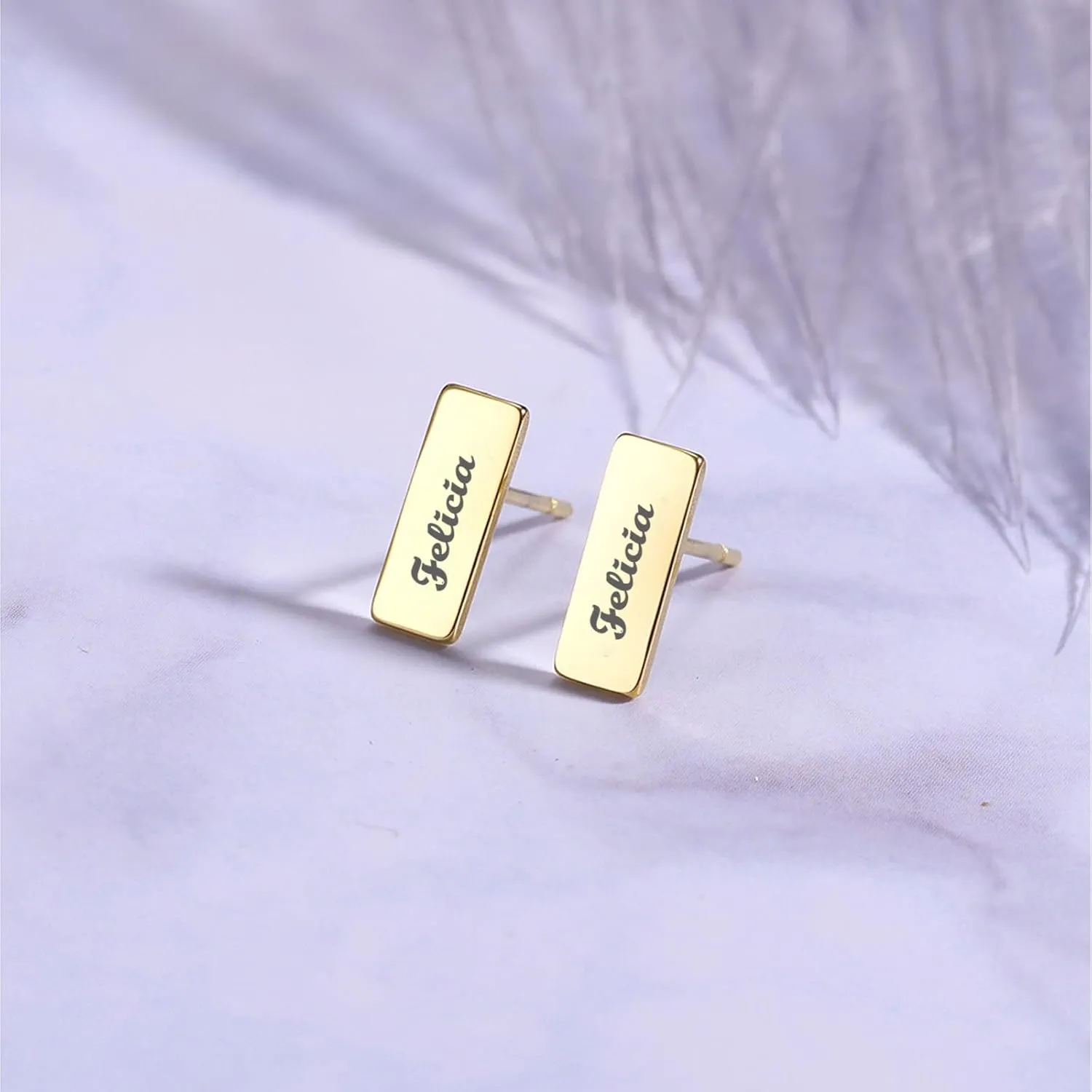Name Earrings Personalized Minimalist Earrings for Women Girls Customized Earrings with Name New Stud Earrings Jewelry Gift for Her Mom