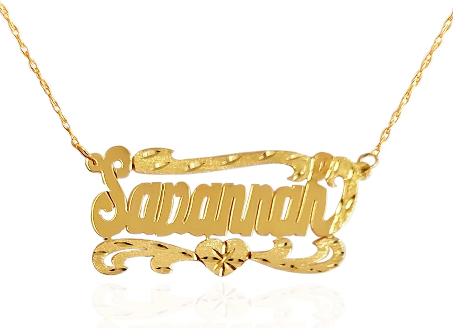 Name Necklace - 24K Gold Plated Sterling Silver - Handcrafted Designer - Personalized Name Necklace - Customize Name Necklace - Made in USA