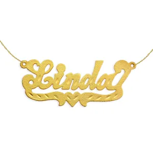 Name Necklace - 24K Gold Plated Sterling Silver - Personalized Name Necklace - Handcrafted Designer - Custom Name Necklace - Made in USA