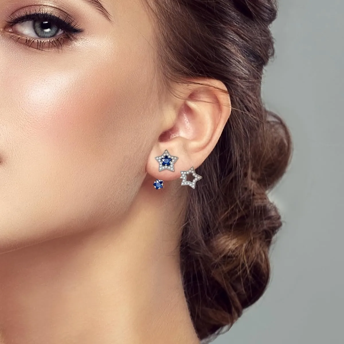 NARMO 925 Sterling Silver Butterfly Earrings Moon Sun Tassels Ear Clip Stud Earrings Colorful Feather Earrings for Women