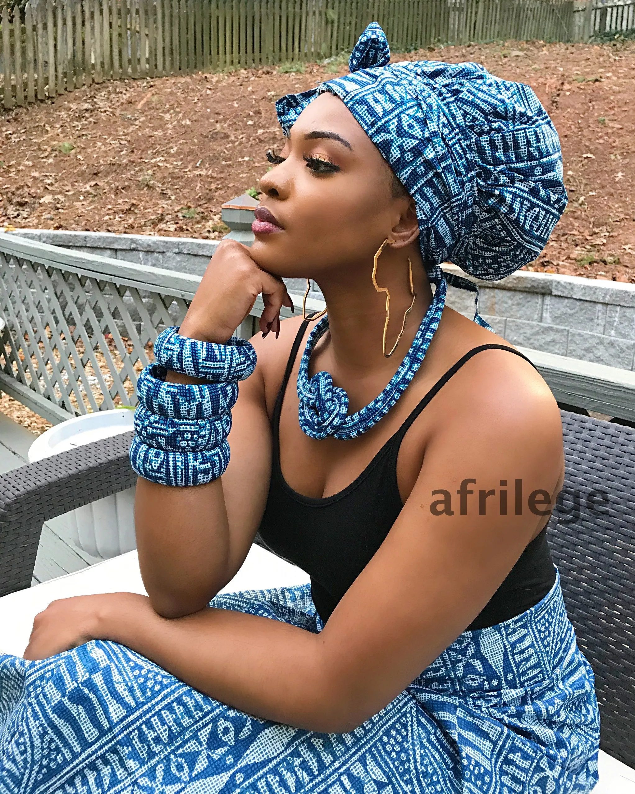 Ndop African Print Bangle Bracelets