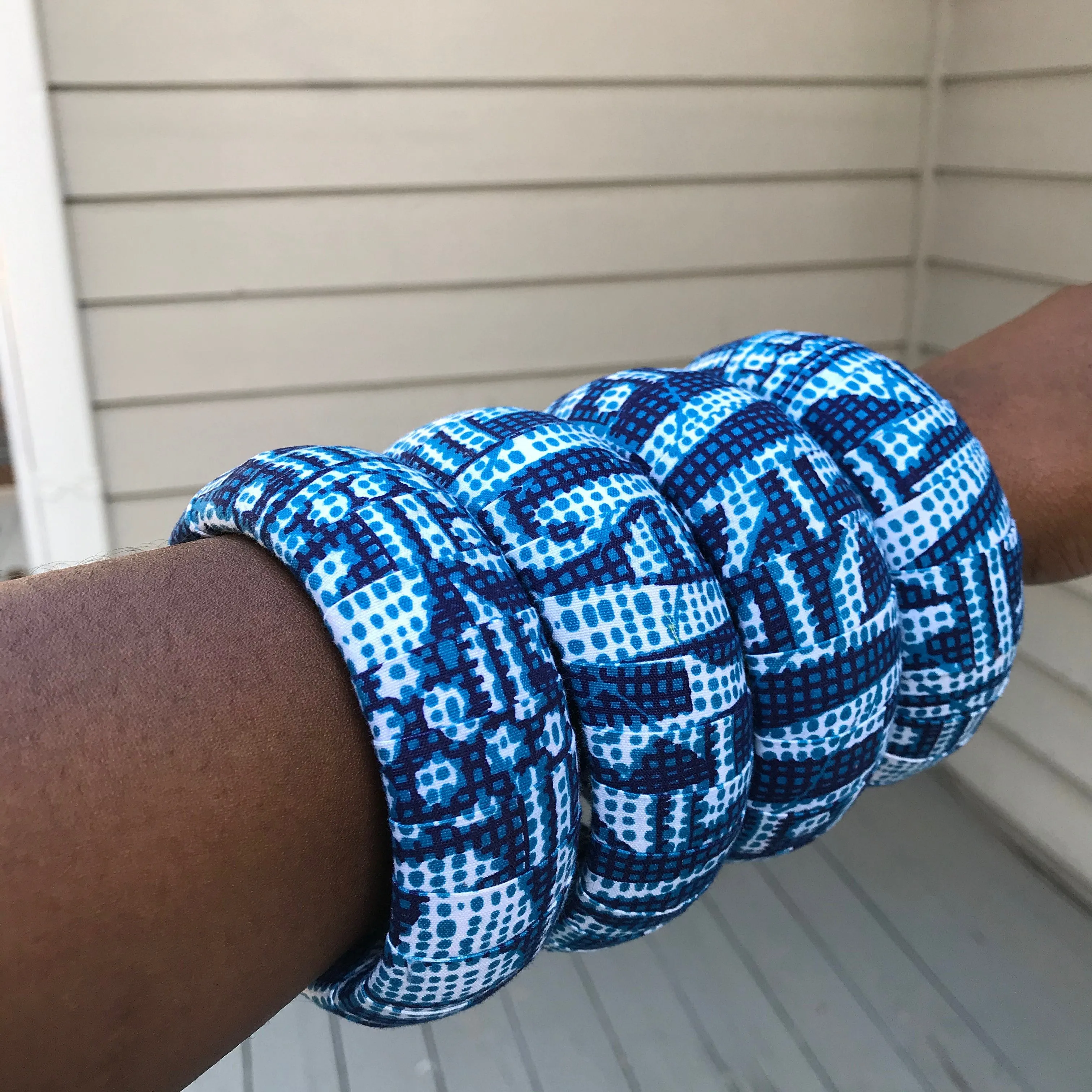 Ndop African Print Bangle Bracelets