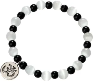 New 2025 Om Symbol Buddhist Prayer Bracelets For Women Men Natural Tiger Eye Black Onyx Stone Meditation Bracelet Friendship Jewelry Gift Fashion Trendy Accessories Creative