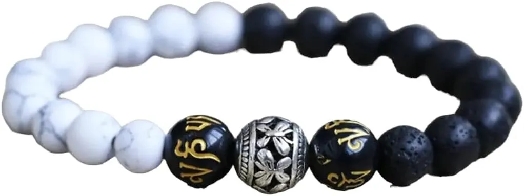 New 2025 Tibetan Buddha Prayer Six Character Mantra Beads Bracelet For Women Men Natural Stones Energy Balance Bracelets Jewelry With For You Fashion Accessories Creative Gift