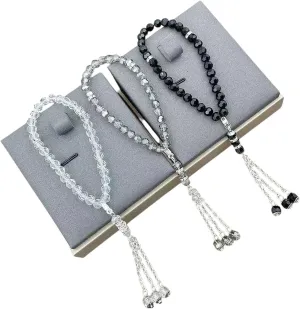 New 2025 Unisex 11Color 2 Rupee Item 33Beads Muslim Crystal Bracelets Women Men Tasbih Prayer Glass Beads Bracelet Islam Decoration Jewelry Luxury With You Accessories Trendy Best For Gift And