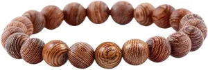 New 2025 Unisex 8Mm Natural Wood Bracelets Men Adjustable Meditation Stone Beads Bracelet Women Prayer Jewelry Yoga Fashion Trendy Accessories Creative Gift for Women and Men