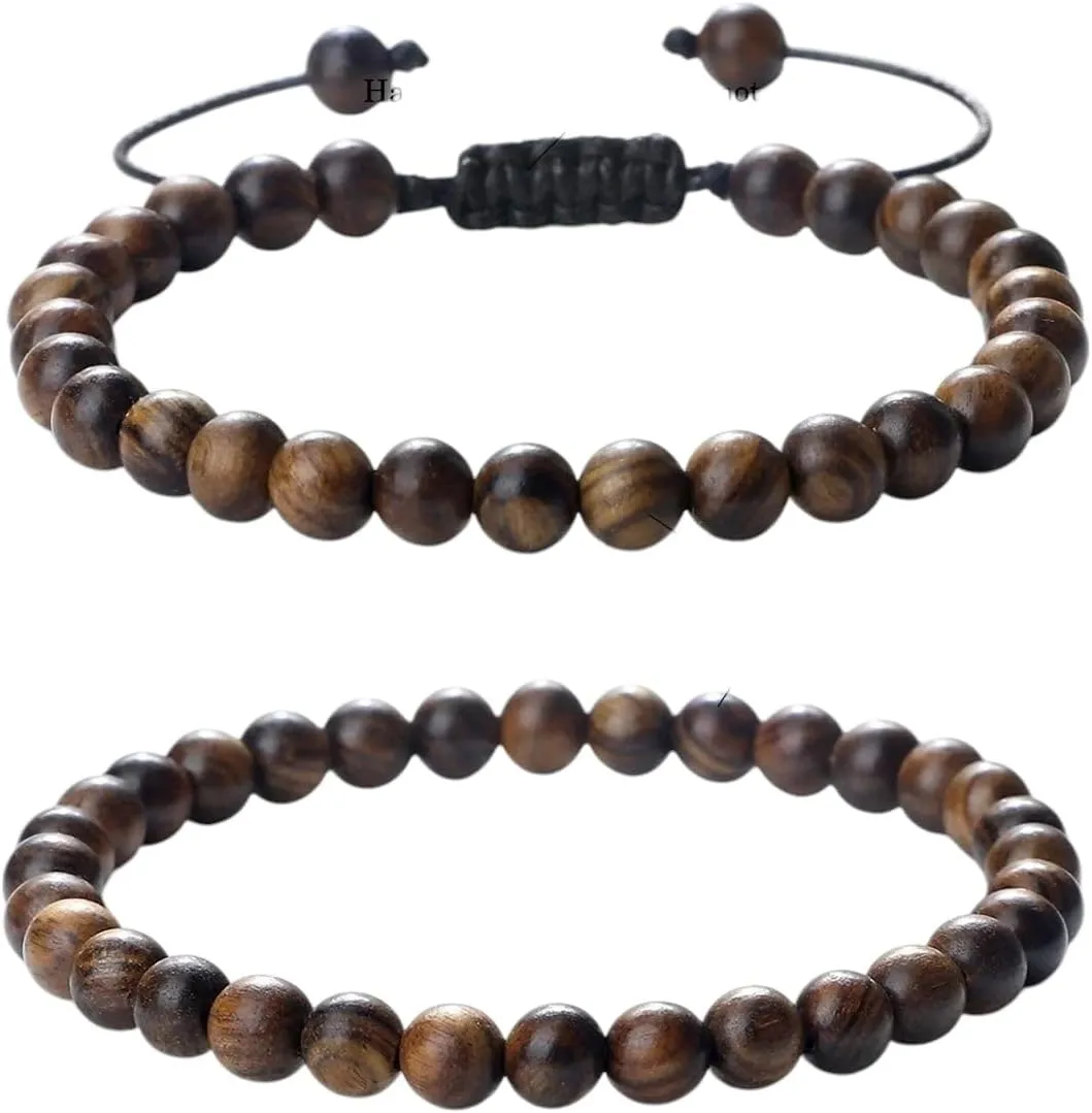 New 2025 Unisex Buddha 6/8/10Mm Wooden Beads Vintage Handmade Bracelets Prayer Black Rosewood Bracelet Men Women Yoga Meditation Jewelry Luxury With You Accessories Trendy Best For Gift And