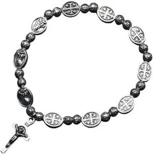 New 2025 Unisex Catholic Religious Icon Virgin Mary Rosaries Saint Benedict Exorcism Cross Bracelets For Women Church Prayer Decoration Jewelry Luxury With You Accessories Trendy For Women And Men