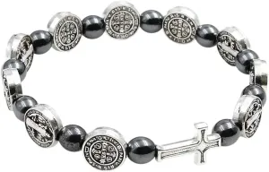 New 2025 Unisex Catholic Rosary Bracelet St. Benedict Medal Cross Prayer Bracelets Beads Religion Jewelry Findings Accessories Fashion Trendy Creative Gift For Women And Men