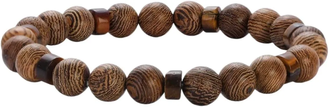 New 2025 Unisex Classic Natural Wood Beads Bracelets For Women Meditation Prayer Sliver Om Pendant Bracelet Men Wooden Yoga Decoration Jewelry Luxury With You Accessories Trendy For Women And Men