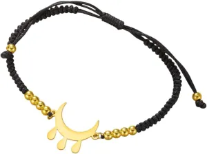 New 2025 Unisex Crescent Moon Prayer Symbol Bracelets For Women Men Stainless Steel Handmade Rope Beads Chain Bracelet Jewelry Findings Gift Fashion Trendy Accessories Creative For Women And Men