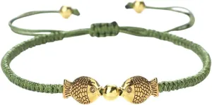 New 2025 Unisex Fashion Double Fish Pendant Bracelet For Men Women Red Black Rope Couple Bracelets Friendship Wish Prayer Jewelry Gifts Trendy Accessories Creative Gift For Women And Men