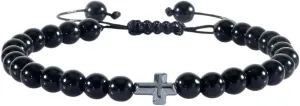 New 2025 Unisex Men's Natural Lava Rock Stone Bracelets Charm Tiger Eye Onyx Cross Beads Handmade Women Prayer Balance Bracelet Bangle Jewelry Fashion Trendy Accessories Creative Gift For And Men