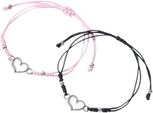 New 2025 Unisex Romantic Luminous Heart Couple Bracelet For Women Men Glow In The Dark Red Black Rope Bracelets Party Wedding Anniversary Jewelry Findings Fashion Trendy Accessories Creative Gift And