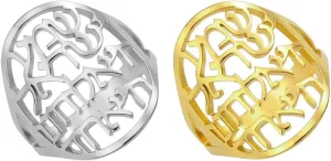 New 2026 1Pc Ring For Women Hebrew Jewish Faith Prayer Stainless Steel Rings Kabbalah Judaica Religious Amulet Jewelry Fashion Luxury Accessories Creative Gift