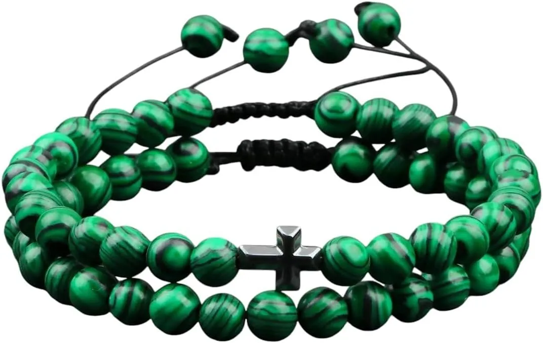 New 2026 Unisex Couples Distance Beads Bracelet Fashion Cross Tiger Eye Stone Bracelets Handmade Yoga Prayer Decoration Jewelry Luxury With For You Accessories Trendy Creative For Women And Men