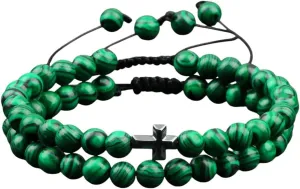 New 2026 Unisex Couples Distance Beads Bracelet Fashion Cross Tiger Eye Stone Bracelets Handmade Yoga Prayer Decoration Jewelry Luxury With For You Accessories Trendy Creative For Women And Men