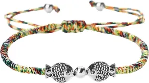 New 2026 Unisex Fashion Double Fish Pendant Bracelet For Men Women Red Black Rope Couple Bracelets Friendship Wish Prayer Jewelry Findings Gifts Trendy Accessories Creative Gift For Women And Men