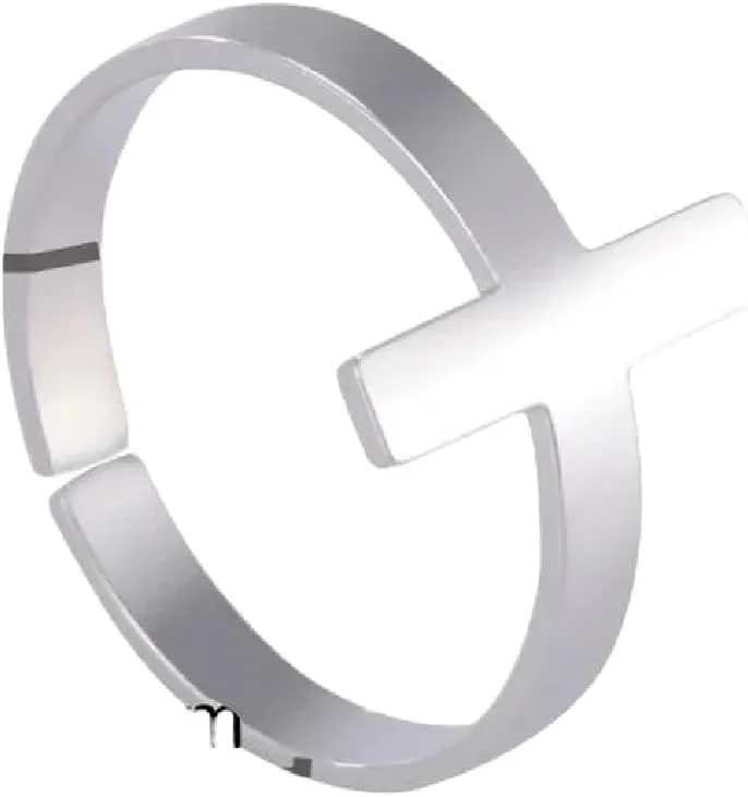 New 2026 Unisex Jesus Cross Love Stainless Steel Open Ring Women's Faith Christian Guardian Fashion Party Gift Jewelry Decoration Luxury with You Accessories Trendy Best for Women and Men
