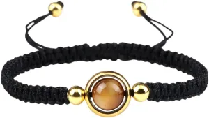 New 2026 Unisex Lucky Red Thread Woven Adjustable Prayer Bracelets Charm 8Mm Natural Tiger Eye Stone Pendant Bracelet Women Men Handmade Jewelry Fashion Trendy Accessories Creative Gift For And