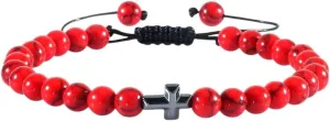 New 2026 Unisex Men's Natural Lava Rock Stone Bracelets Charm Tiger Eye Onyx Cross Beads Handmade Women Prayer Balance Bracelet Bangle Jewelry Fashion Trendy Accessories Creative Gift For And Men